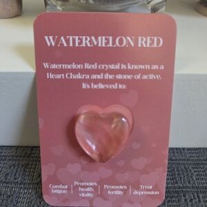 .8 Inch Heart Chakra Watermelon Red Quartz Crystal